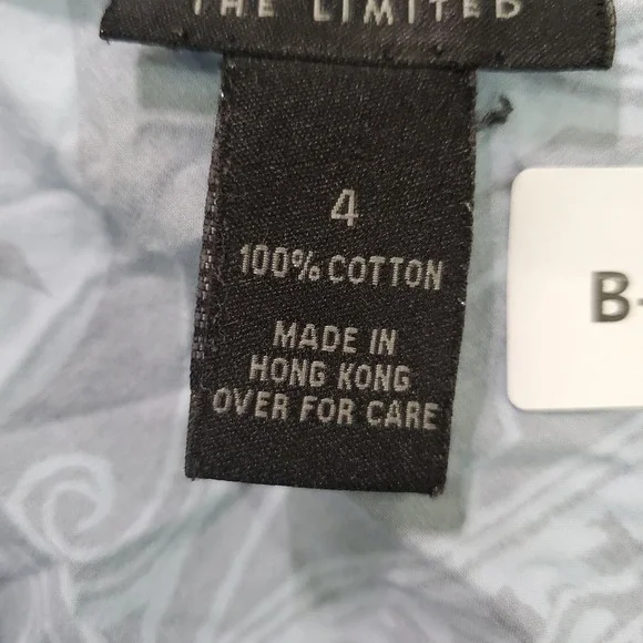 VINTAGE The Limited Women Skirt 4 Blue‎ Floral Paisley A Line 90s - Picture 8 of 8